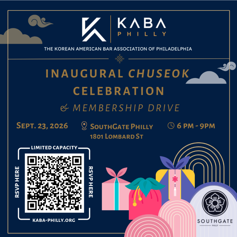 KABA Philly Chuseok celebration and membership drive flyer with RSVP QR code